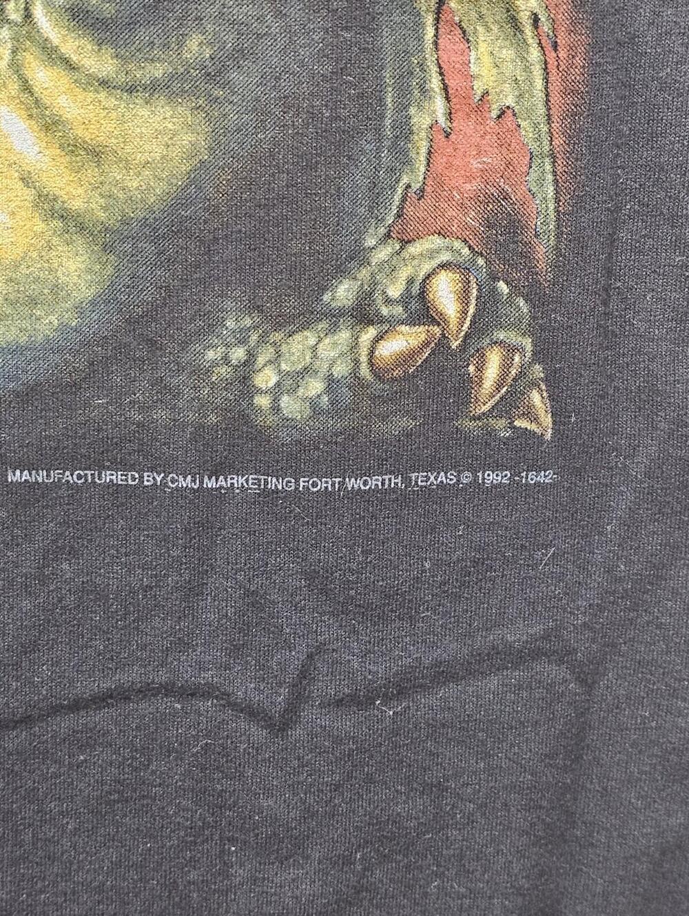 Vintage 3D Emblem T-Shirt Sturgis American Biker 1992 Black Single Stitch USA - Picture 6 of 11
